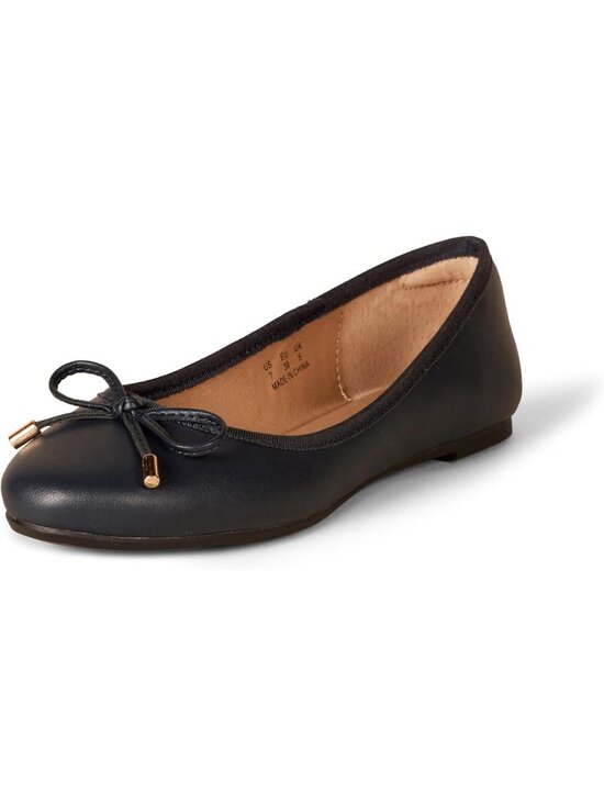 Shoes - Women's Navy 1/4 Inch Heel Comfortable Round Toe Imported Ballet Flats